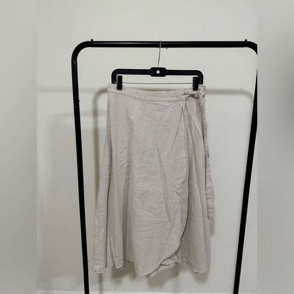 J. Crew Cream Maxi Wrap Skirt